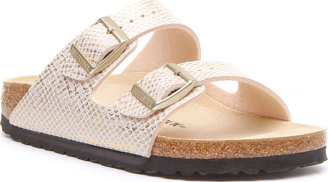 Birkenstock Arizona Mf In Cream For Women | Narrow Fit