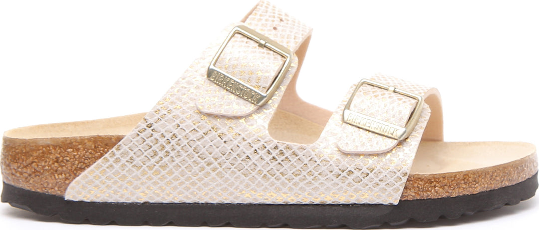 Birkenstock Arizona Mf In Cream For Women | Narrow Fit