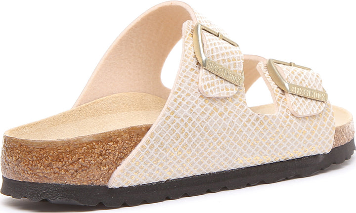 Birkenstock Arizona Mf In Cream For Women | Narrow Fit