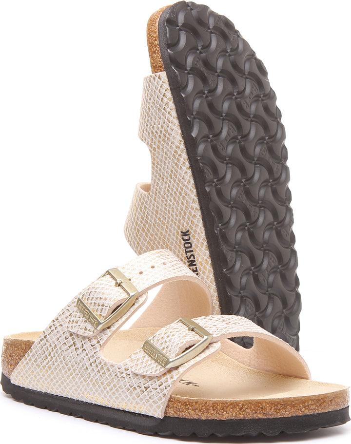 Birkenstock Arizona Mf In Cream For Women | Narrow Fit