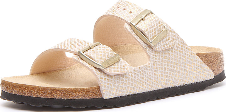 Birkenstock Arizona Mf In Cream For Women | Narrow Fit