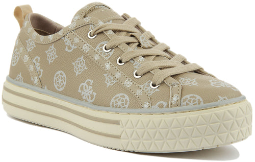 Guess Peytin Trainers In Cream For Women