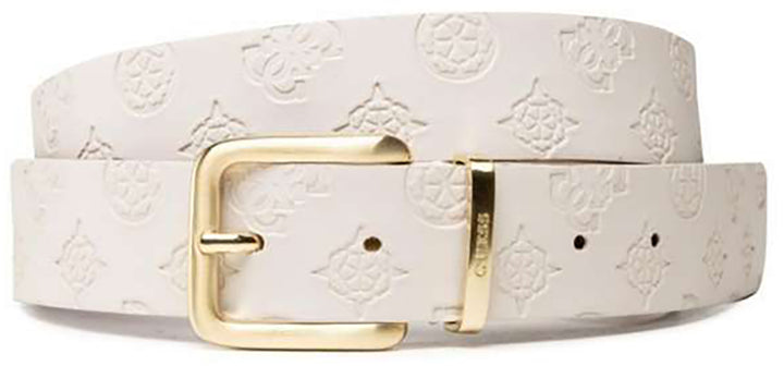 Guess Bea Ceinture réglable 4G Peony Logo pour femme en crème