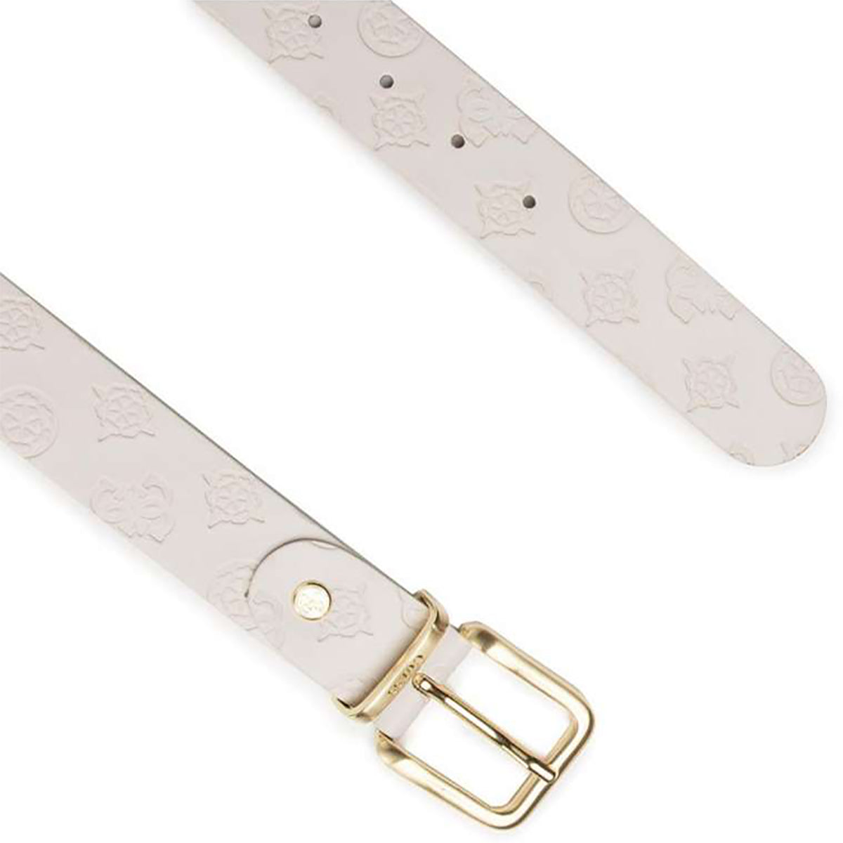 Guess white outlet belt