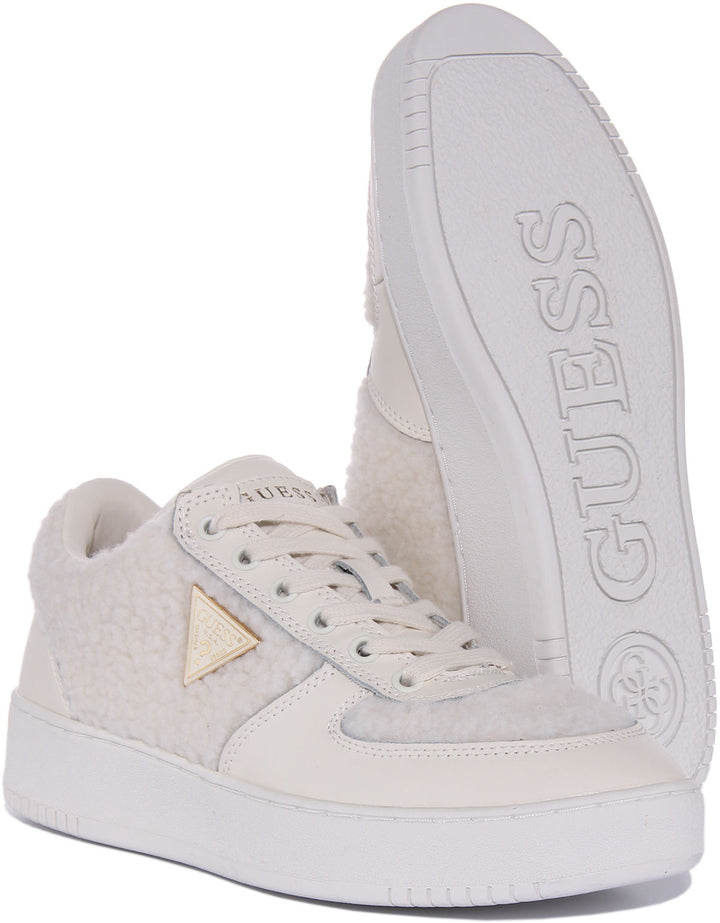 Guess Sidney Fur In Cream For Women