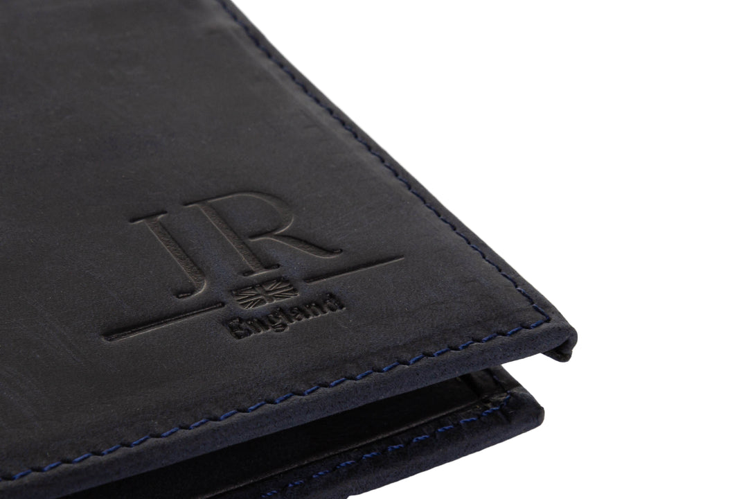 JUST REESS Brieftasche aus Herrenleder mit Notenfach dunkelblau