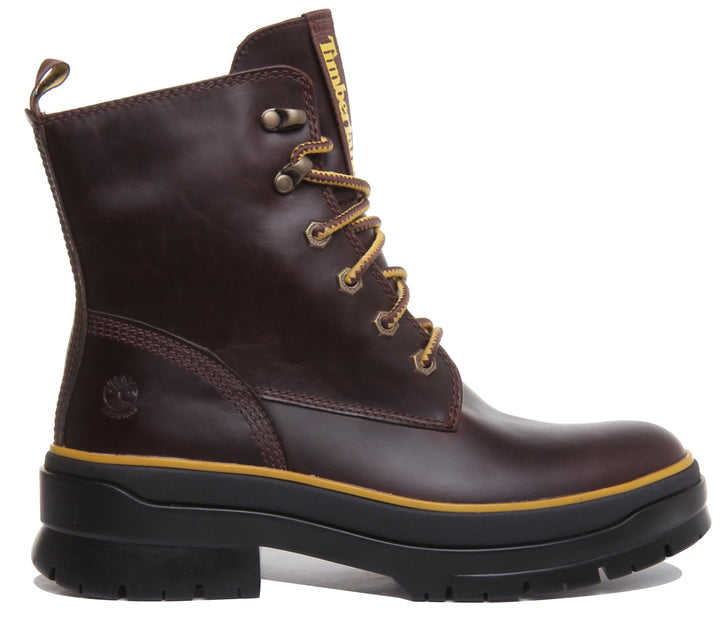 Timberland A2D6W Malynn Mid Lace Up Boots In Dark Brown For Women