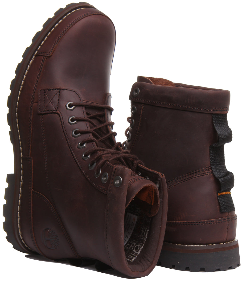 Timberland A2Ksx Leather 6 Inch Boot In Dark Brown For Men