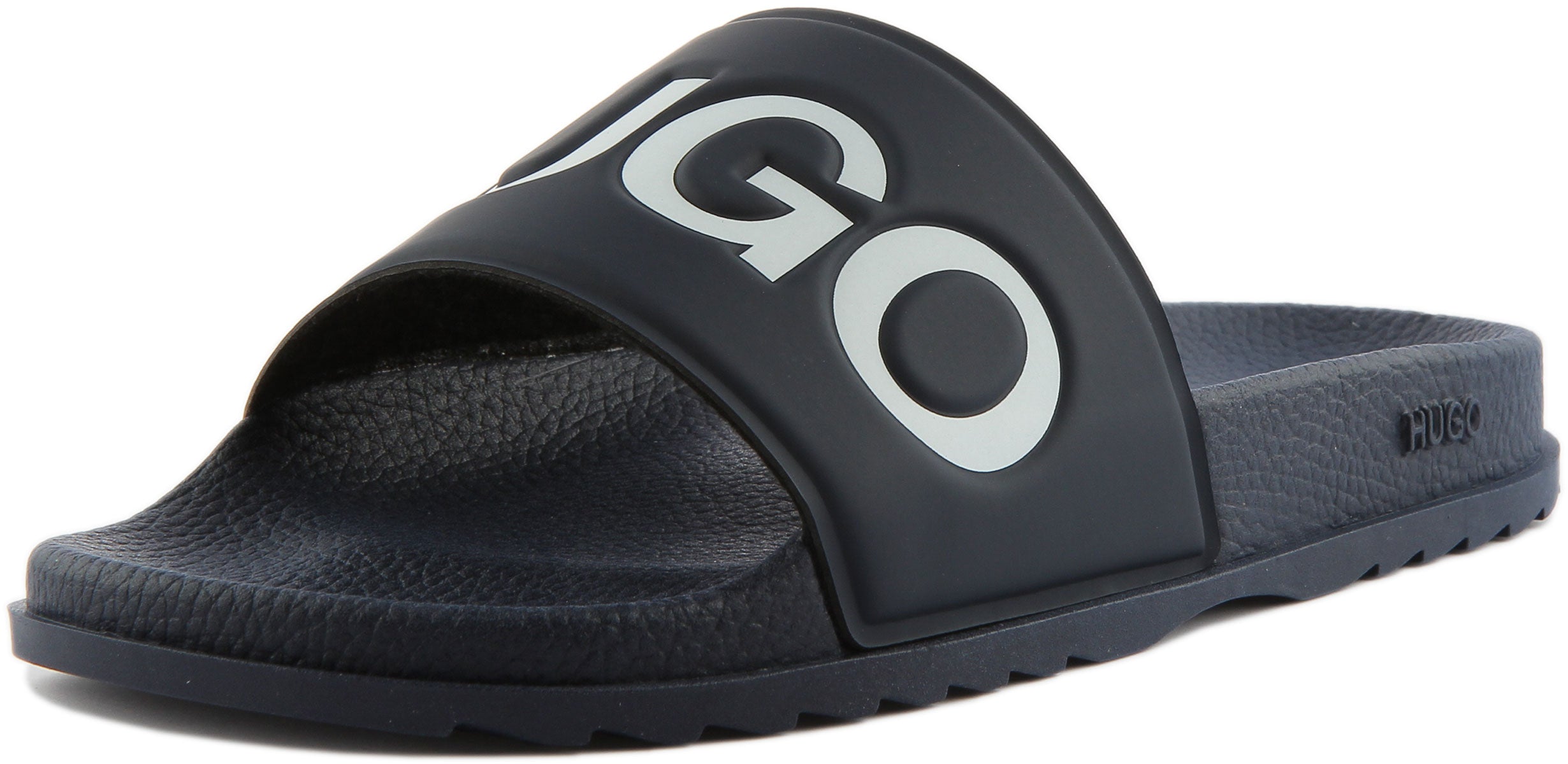 Hugo Match Sliders In Dark Blue For Men