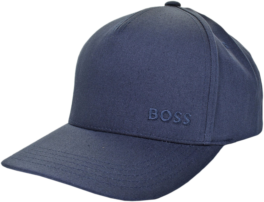 Boss Sevile Iconic In Dark Blue Woven Casual Cotton Hat Hugo