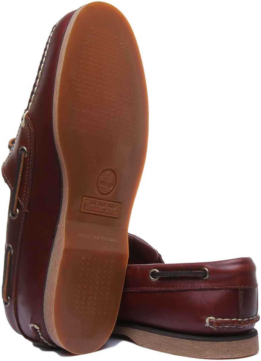 Timberland Icon 2 Eye Boat Shoes In Dark Brown For Men