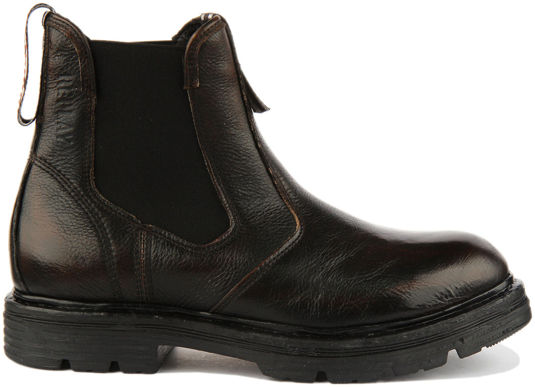 Replay Embry Chelsea Boots In Dark Brown For Men