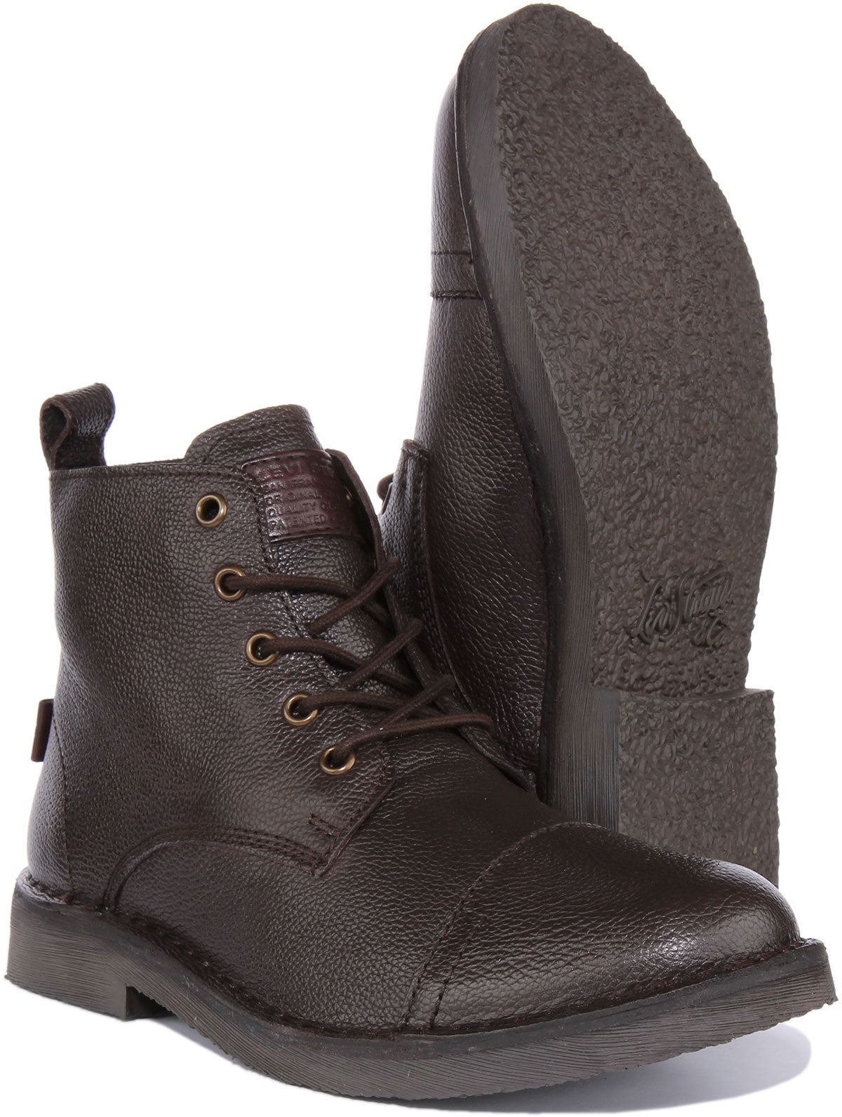 Levi s Track Boot In Dark Brown For Men Lace Up Oxford Toe