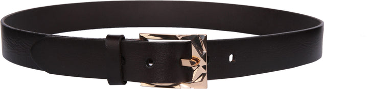 JUSTINREESS Tim Ceinture en cuir pour hommes en brun foncé