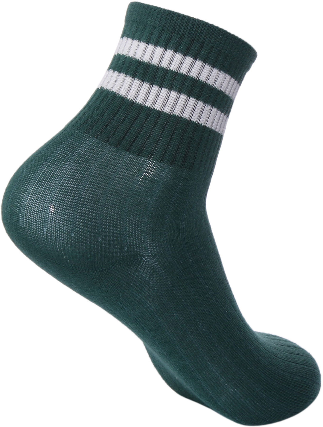 Justinreess England Stripe Socks In Dark Green For Men