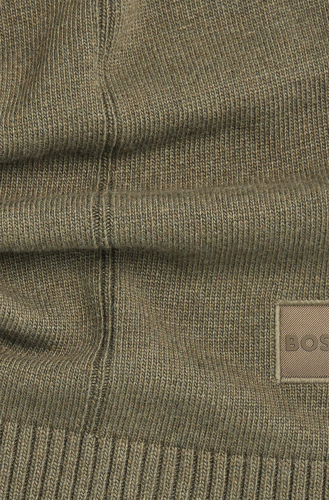 Boss Kaios Écharpe en tricot pour hommes en vert foncé