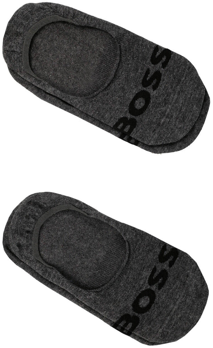 Boss SL Uni Logo Herren 2 Paar Socken Baumwolle Dunkelgrau