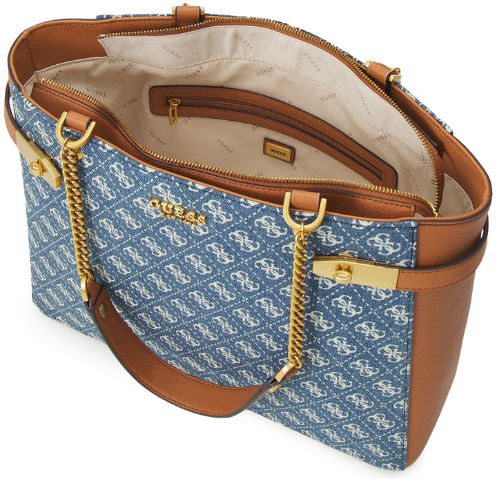 Guess The Zadie Shopper Bag In Denim For Women