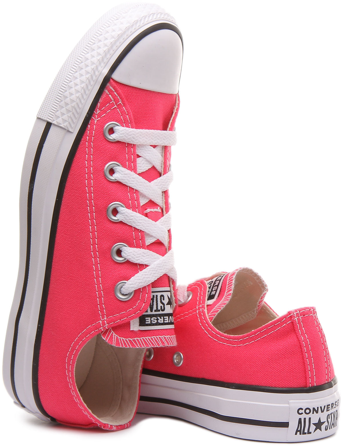 Converse All Star Low 164294c en Fuchsia Entrenadores rosa de encaje 4feetshoes