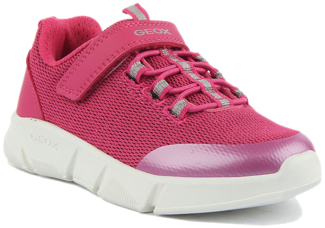 Aggregaat Verraad links Geox Caril 2 Sport Trainer In Fuchsia For Kids | Girls Shoes – 4feetshoes