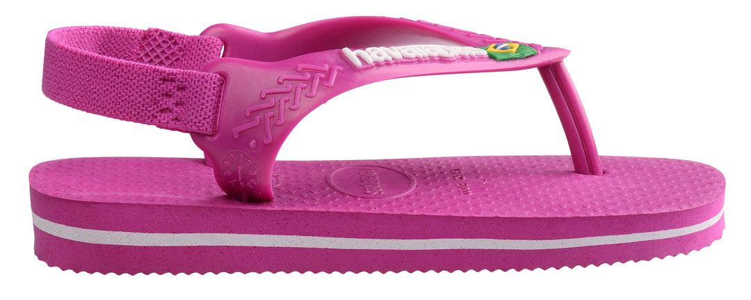 Havaianas Brasil Logo II In Fuchsia For Toddler Baby Flip Flops