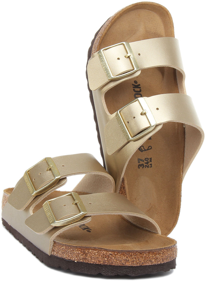 Birkenstock Arizona Bs In Gold For Women | Regular Fit