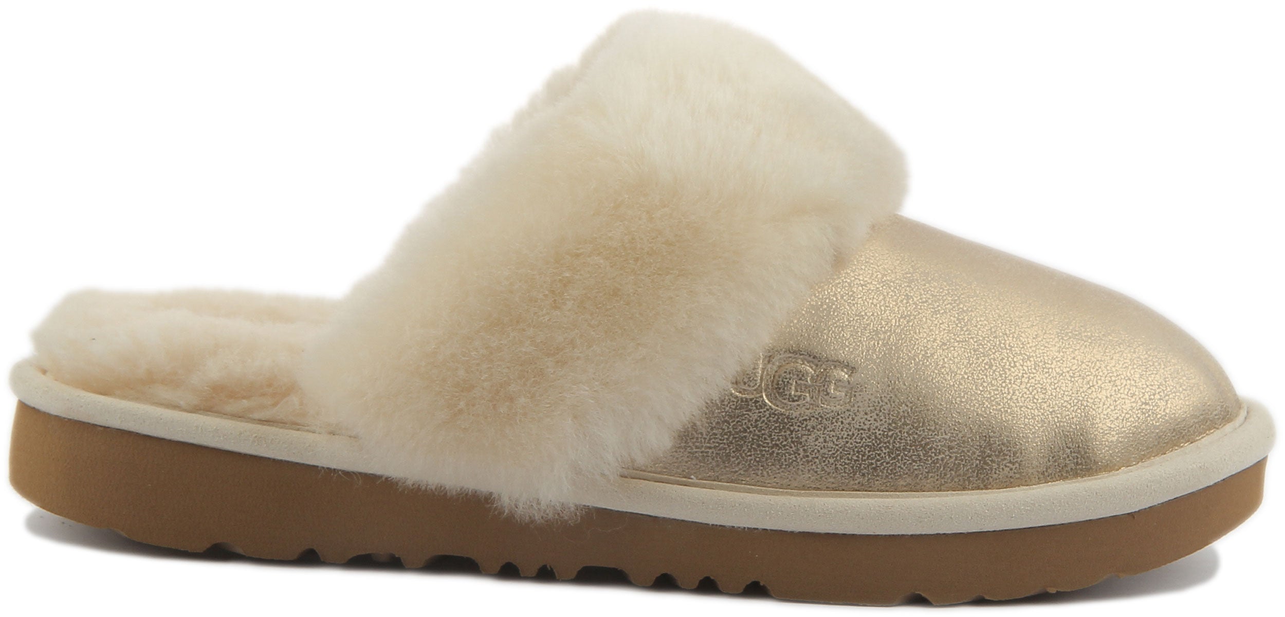 Gold sheepskin online slippers