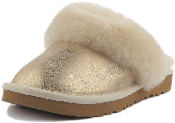 Ugg slides clearance gold