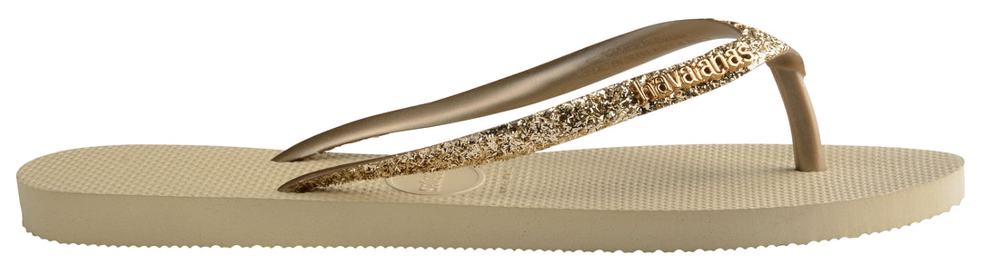 Havaianas Slim Glitter II In Gold For Women