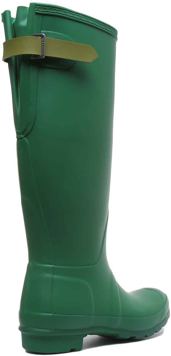 Hunter Original Bota alta original ajustable para mujer en verde