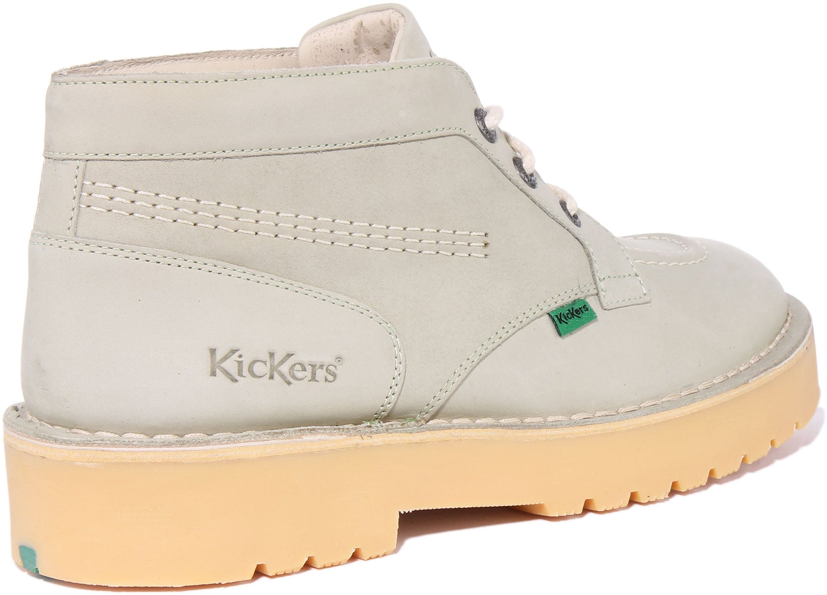 Kickers Daltrey Chuck In Green For Men Triple Stich Chunky Boot 4feetshoes