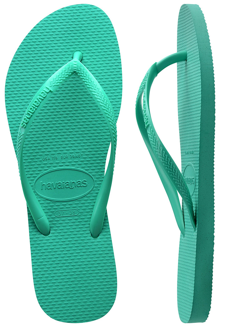 Havaianas Slim sandales à fines lanières pour femmes en vert