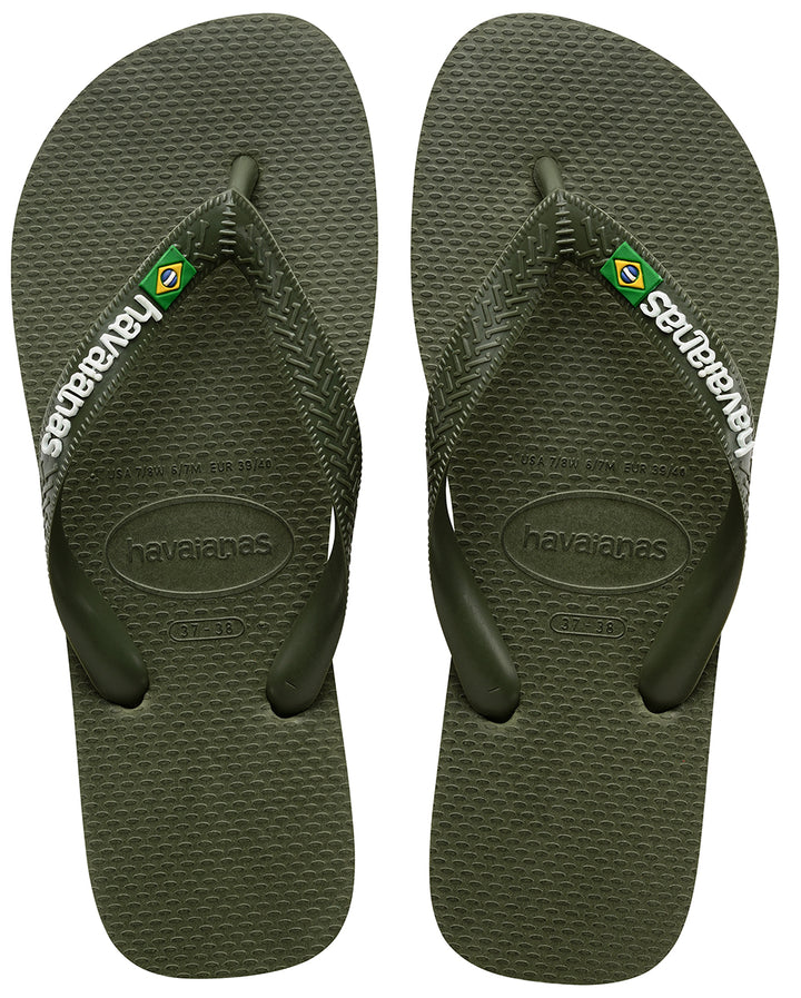 Havaianas Brasil Logo Sandales à tongs poure en vert