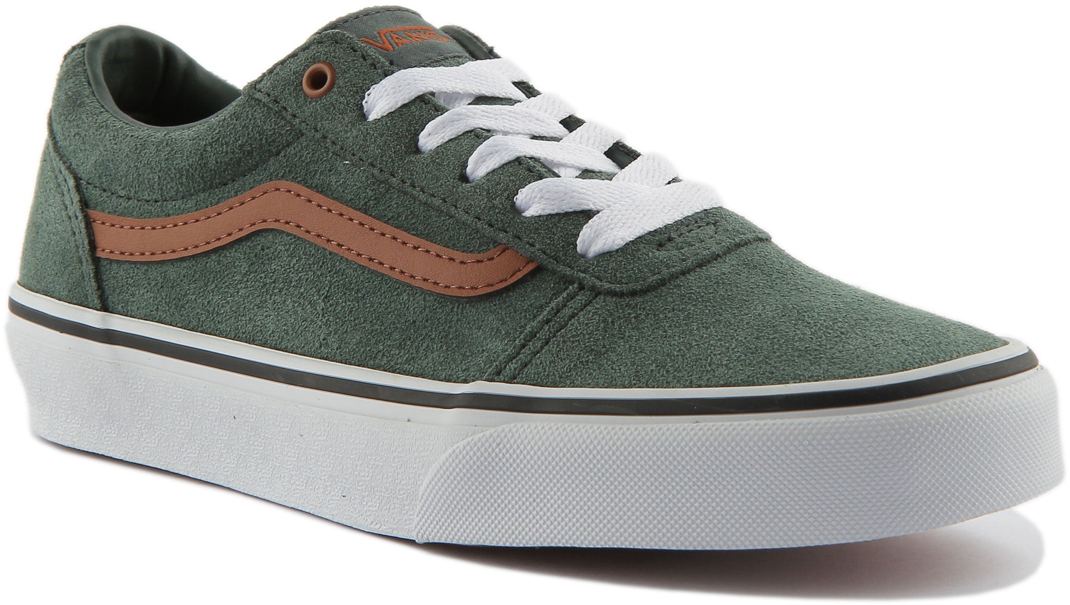 Green and gray sales vans