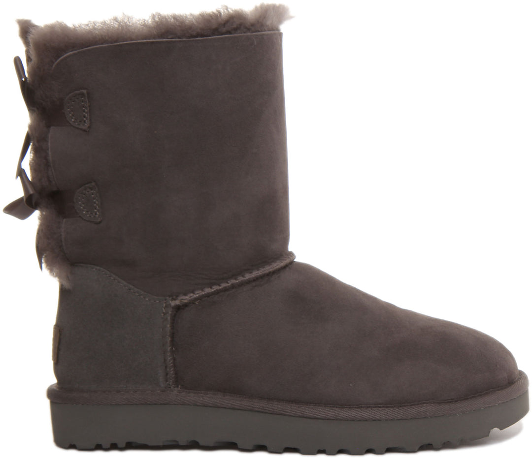 Ugg Australia Bailey Bow Ii In Grey – 4feetshoes