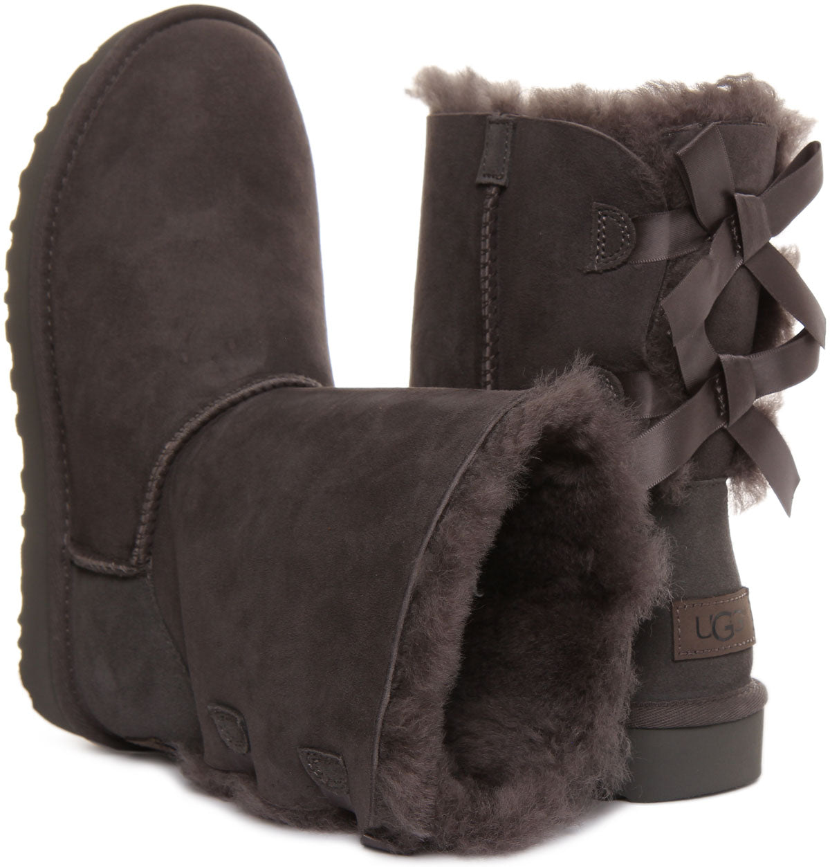 Gray uggs outlet with bows