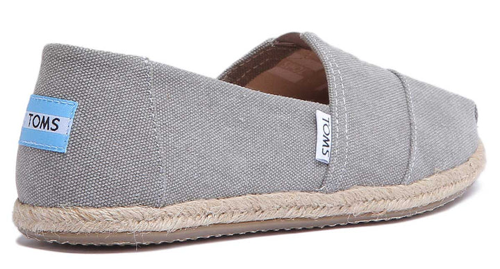 Toms Drizzle Zapatillas de lona lavada para mujer en gris