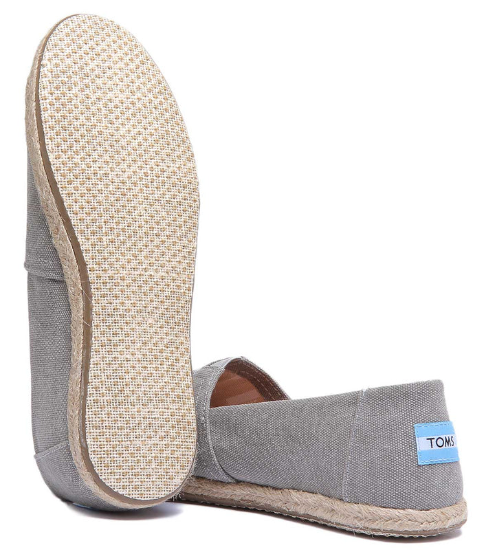 Toms Drizzle Zapatillas de lona lavada para mujer en gris