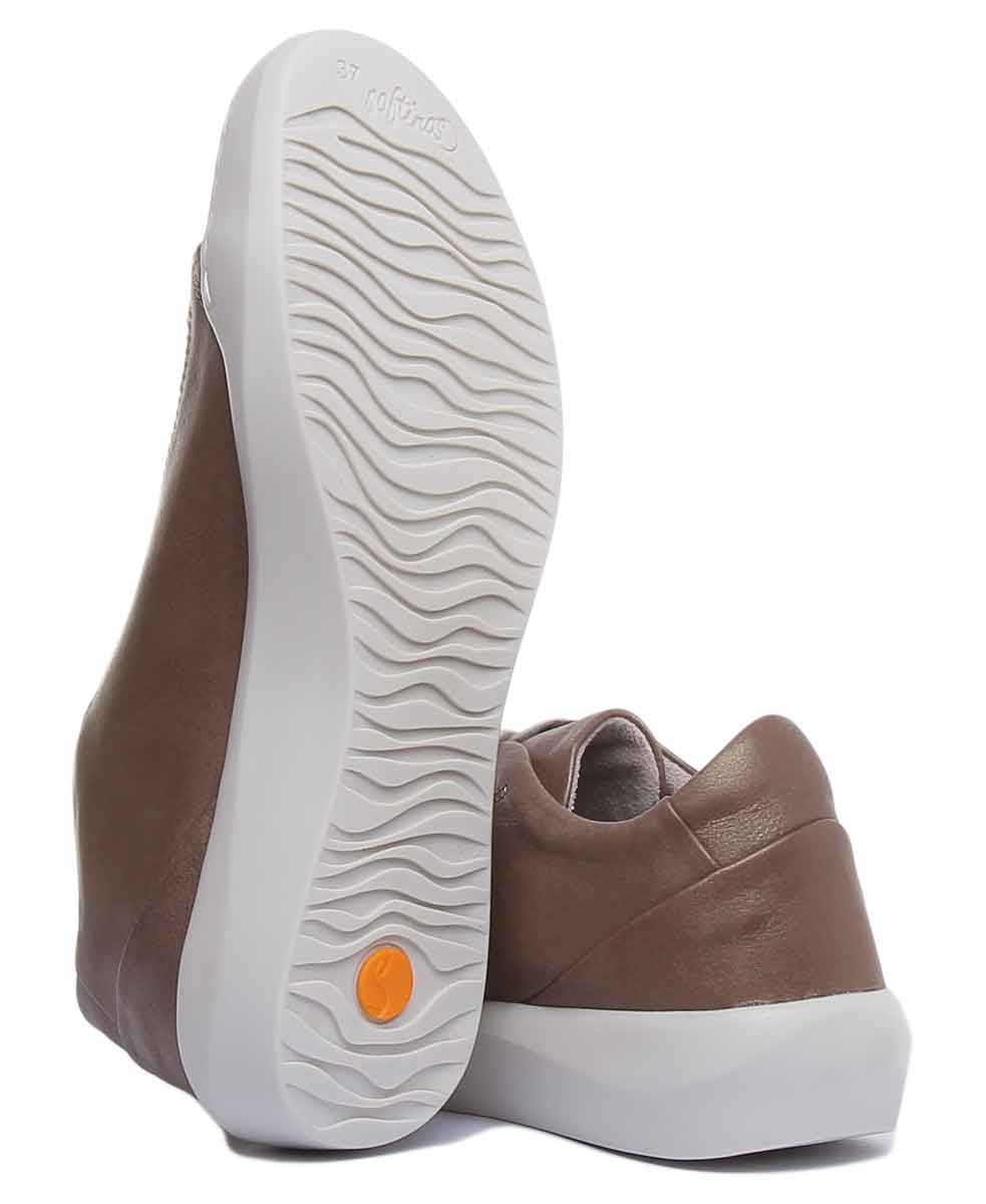 Softinos BAUK543 Zapatos con cordones para mujer en gris