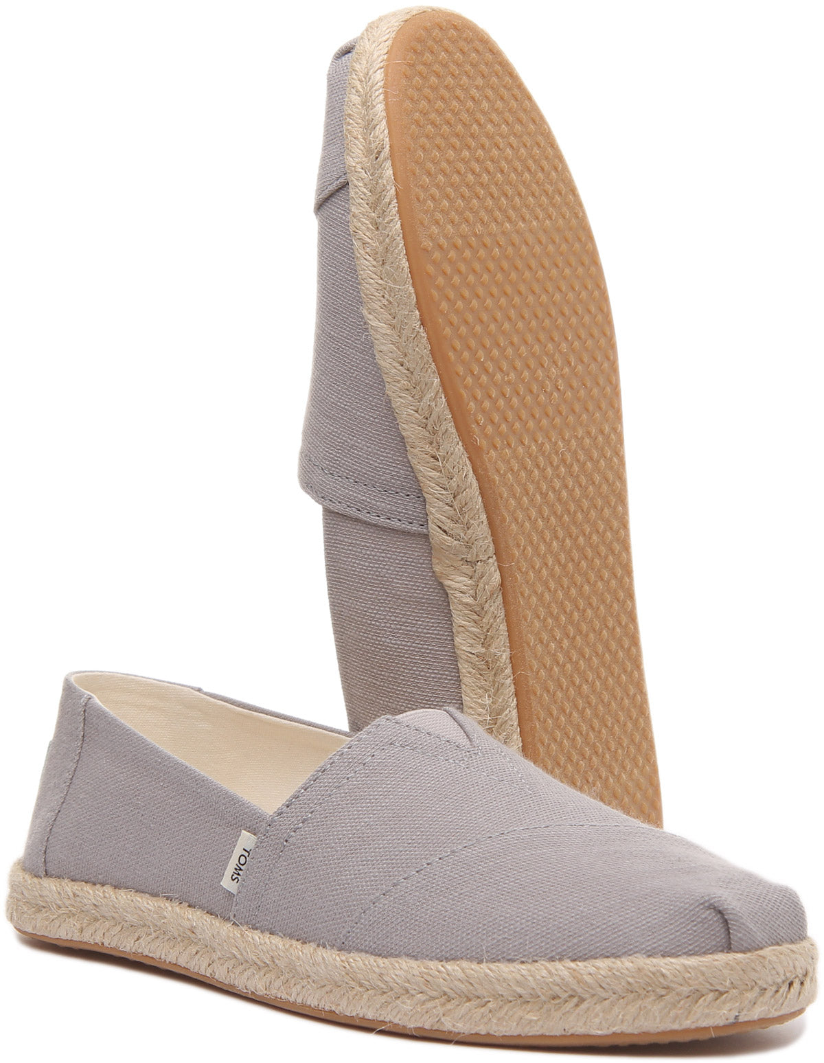 Toms drizzle grey hot sale canvas espadrilles