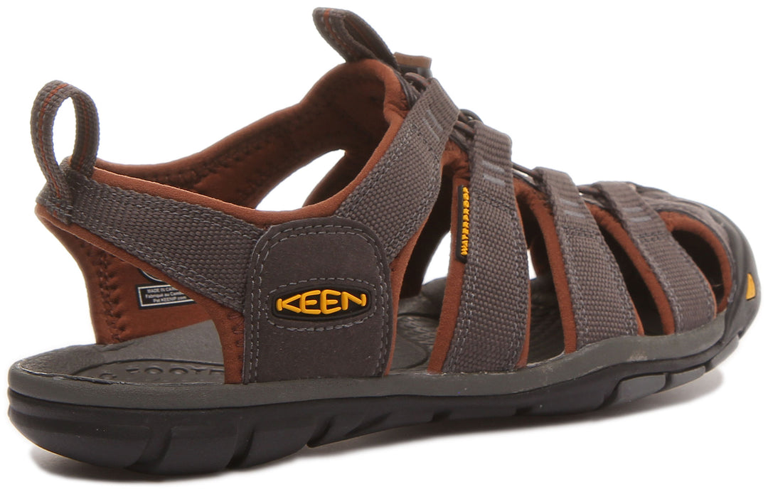 Keen Clearwater CNX Sandalo leggero in poliestere impermeabile da uomo in grigio
