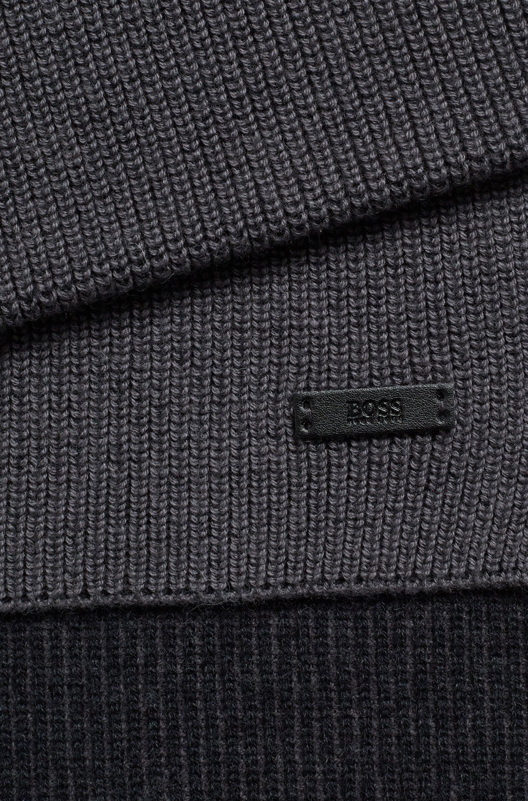 Hugo Boss Nebbio Herren Schal aus Baumwolle Mit Logo Grau
