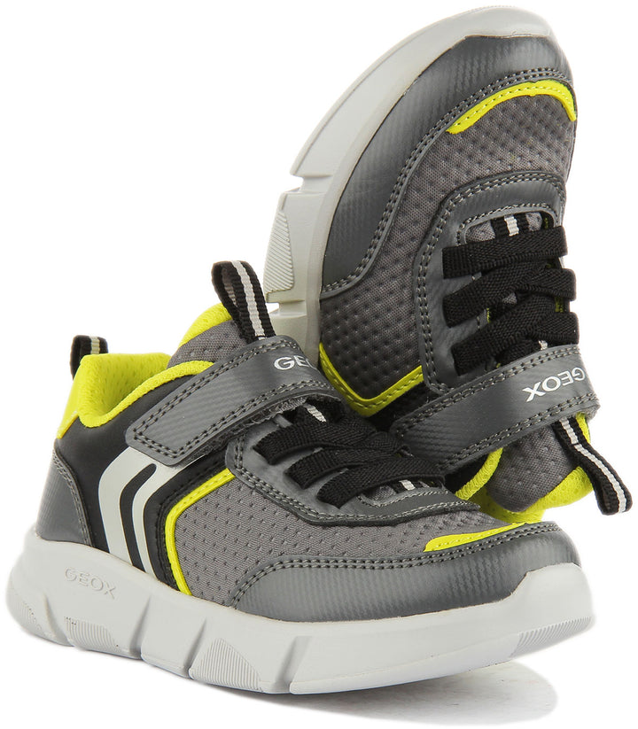 Geox Aril Boy Trainers In Grey For Kids