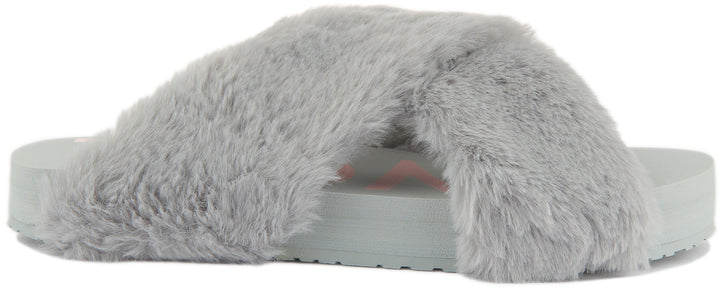 Toms Susie EVA Pantuflas de plataforma de piel sintética para mujer en gris