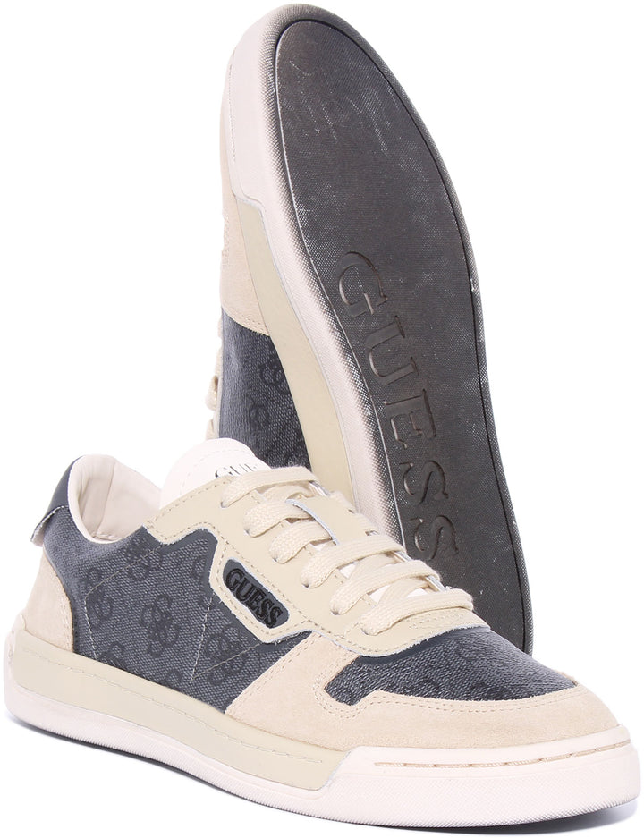 Guess Strave 4g Lace up Trainer In Grey For Men