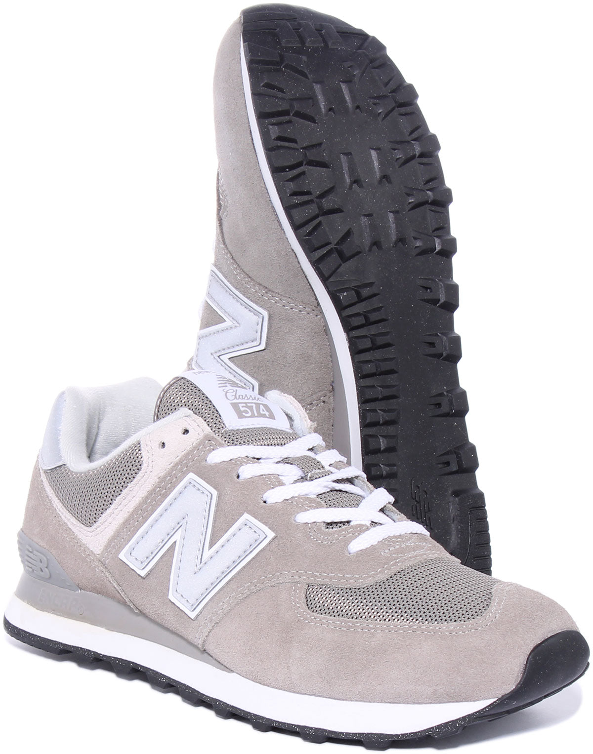 New Balance Ml574Evg In Grey For Men | 574 Classic Lace up