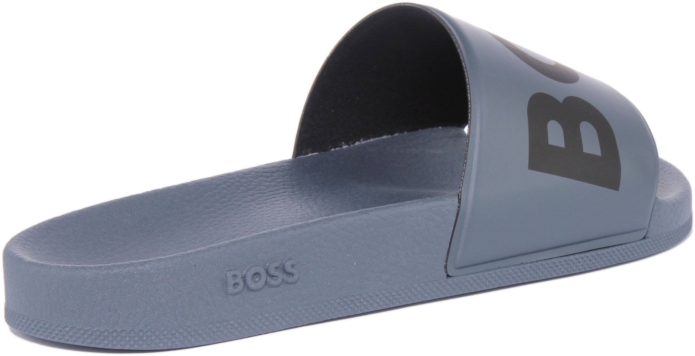 Boss Sean Slider In Grey For Men Hugo BOSS Mens Pool Sandals