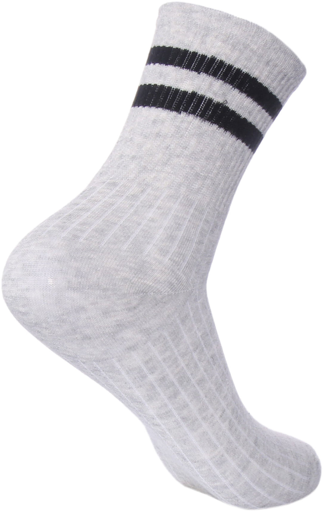 JUST TEESS Stripe Herren Baumwolle Socken Grau