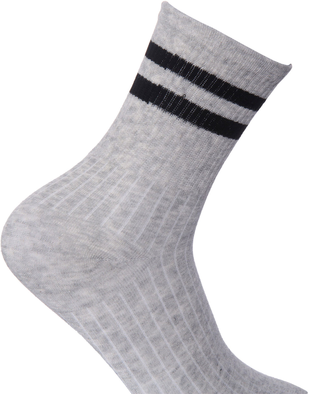 Justinreess England Stripe Socks In Grey For Men