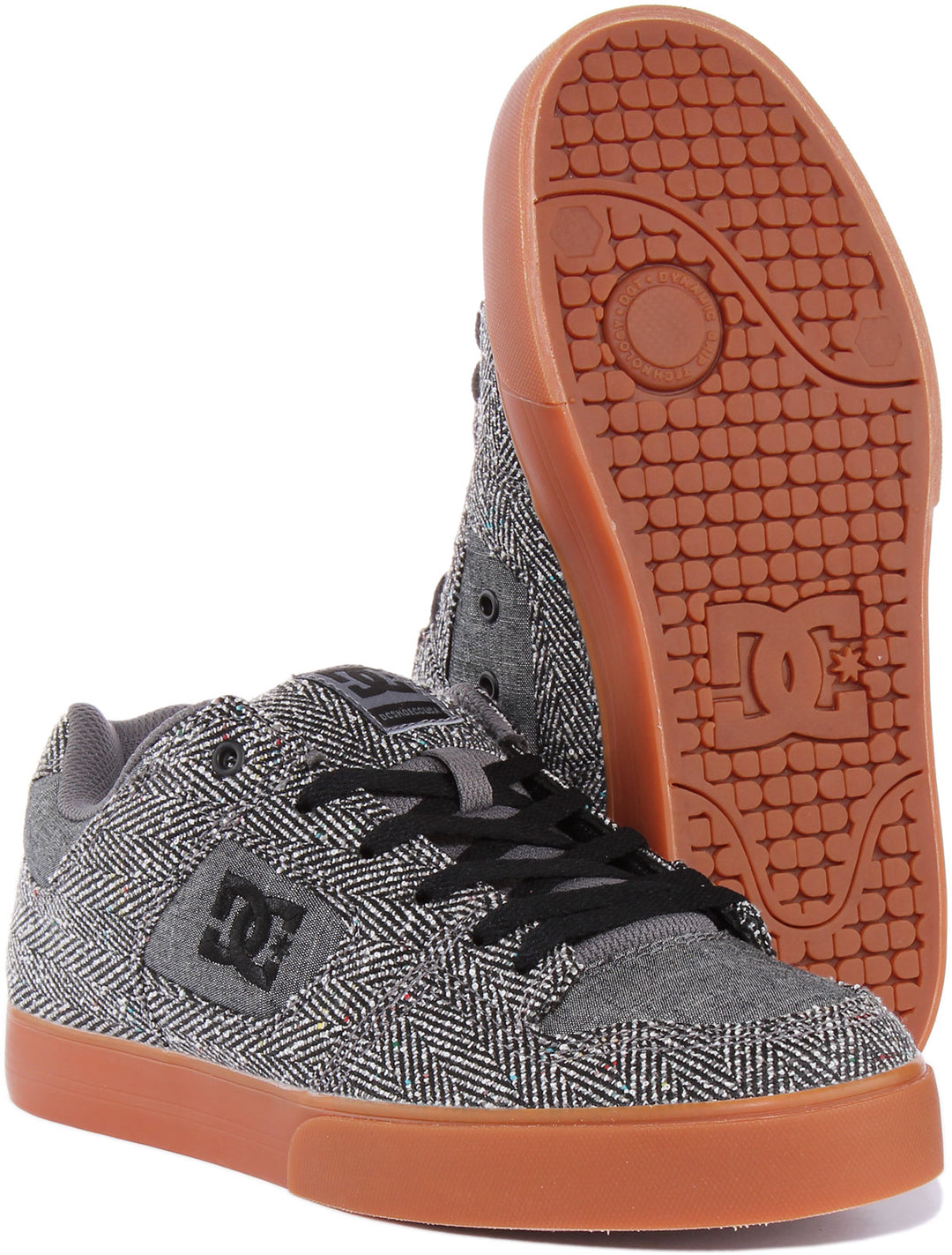 DC Shoes Pure Tx Se Baskets à lacets en textile pour hommes en gris